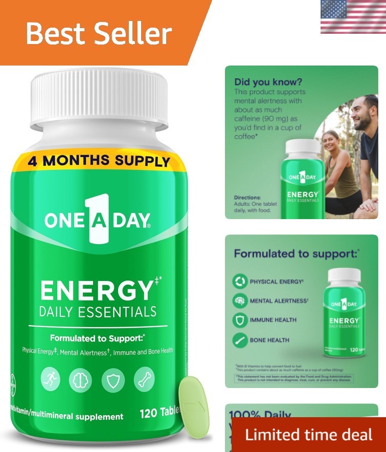 Energy Daily Essentials Multivitamin, Energy Supplement to Support Mental Ale…