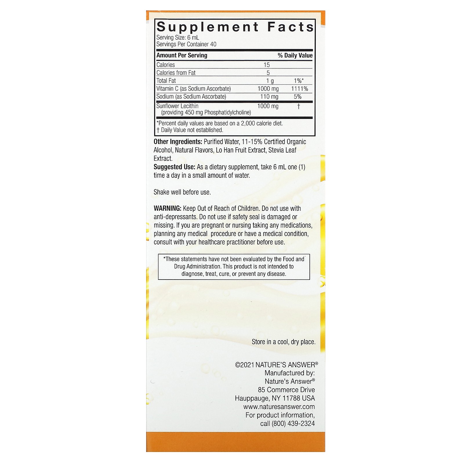 Epifytosomes, Liposomal Vitamin C -1000, 8 oz (240 ml)