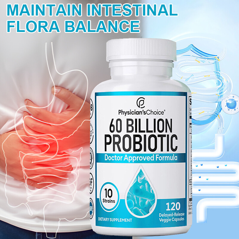 Physician’s Choice 60 Billion Probiotic Digestive Gut Health Immune Mood 120 CT