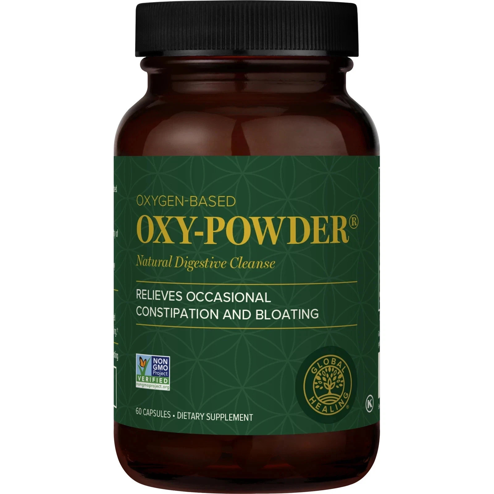3package Oxy-Powder Colon Detox 60 Caps plant-based Constipation Relief Cleanse