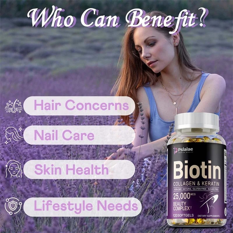 Biotin 120pcs – Increase Skin Elasticity, Supports Hair, Skin and Nail Health