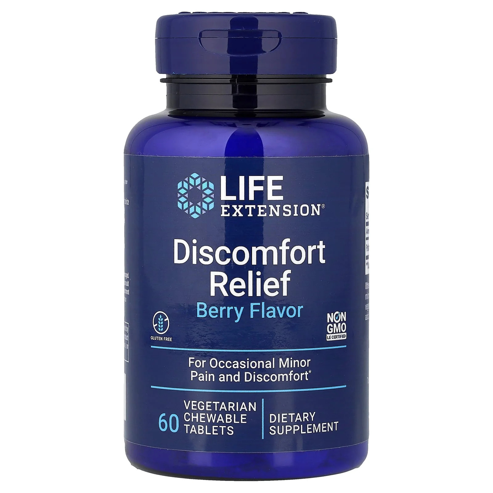2 X Life Extension, Discomfort Relief, Berry, 60 Vegetarian Chewable Tablets (6
