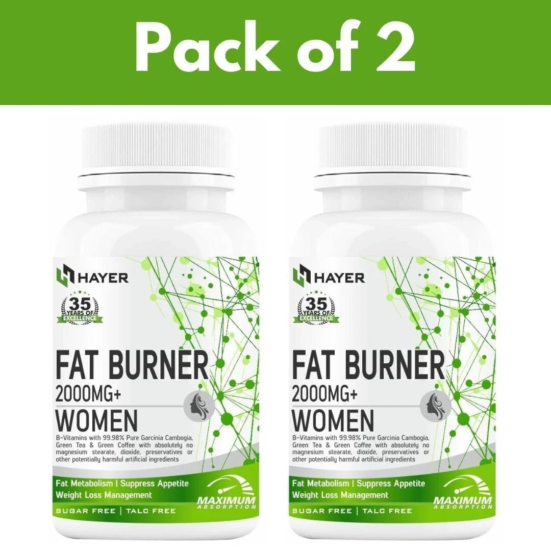 HAYER Fat Burners For Women With Green Tea, Apple Cider Vinegar 60 Caps R485