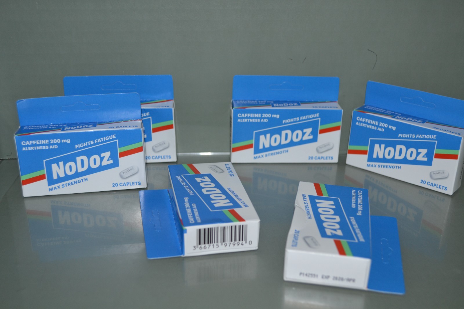 (6) NoDoz 200 mg Caffeine Pills, Maximum Strength, 20 In Each, 120 Total, 4/28