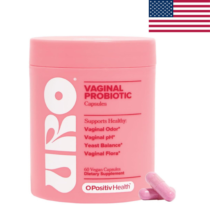 O Positiv URO Vaginal Probiotics 60 Capsules pH Balance Prebiotics Women