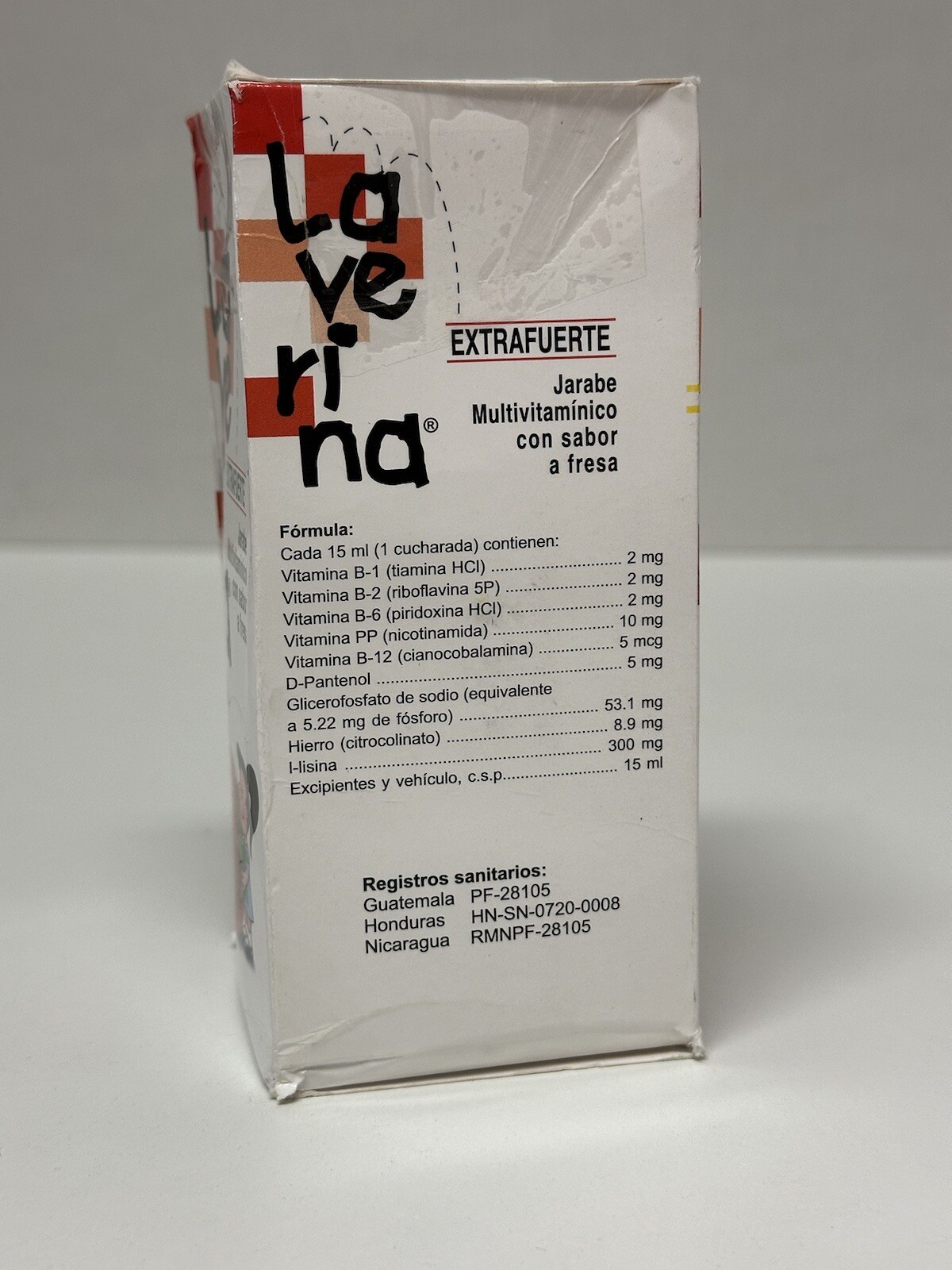 LAVERINA EXTRA STRONG MULTIVITAMIN B1,B2,B12,IRON, SYRUP SAVOR STRAWBERRY 240ml