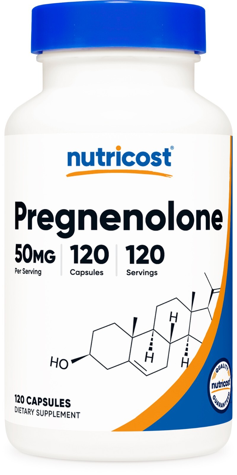 Nutricost Pregnenolone 50mg, 120 Capsules – Non-GMO, Gluten Free