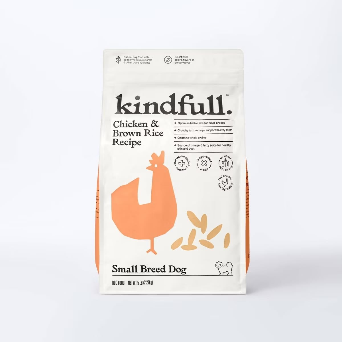 Kindful Small Breed Dry Dog Food Chicken & Brown Rice Recipe 5 lb,Adult Dog Food