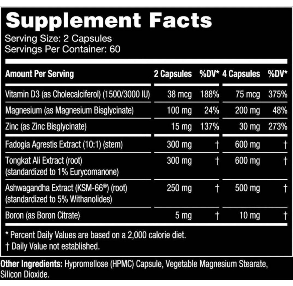 Gorilla Mind SIGMA Testosterone Booster 120 Caps Men’s Supplement 03/2026 NEW