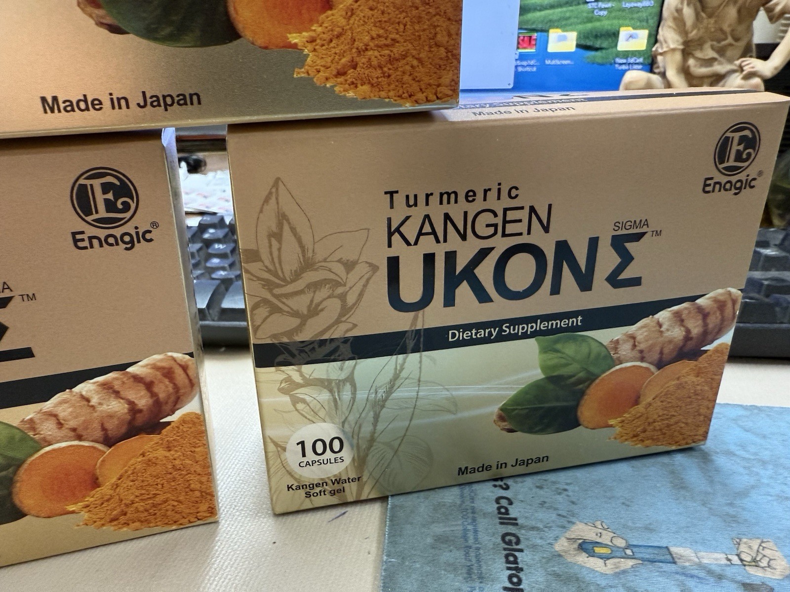 3 Authentic Kangen Ukon Turmeric by ENAGIC 100% Organic Capsules (Exp 09/2028)