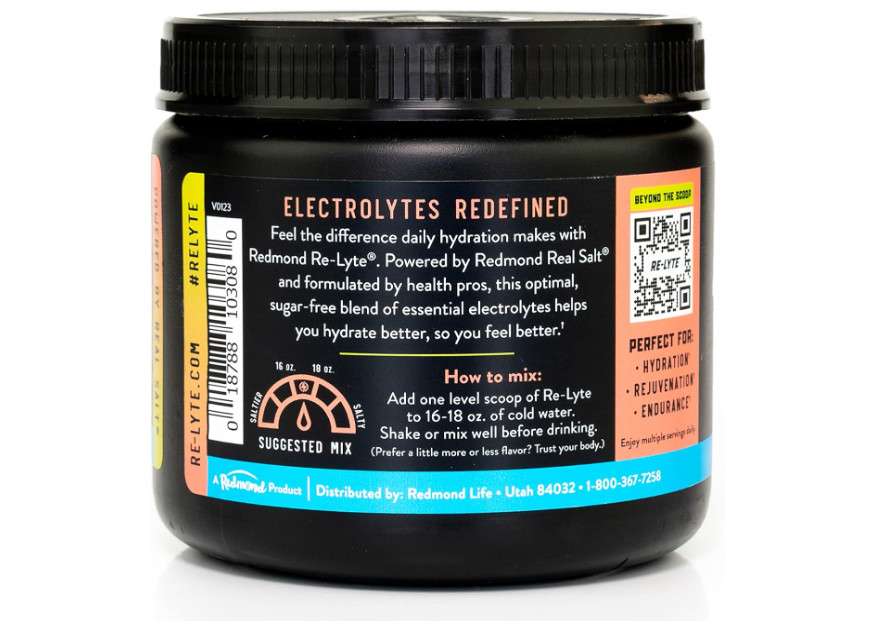 Redmond Re-Lyte Hydration Electrolyte Powder Mix, Watermelon Lime