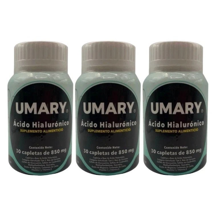 3Packs Hyaluronic Acid 30 Caplets 850mg For Enhanced and Overall Body Wellness