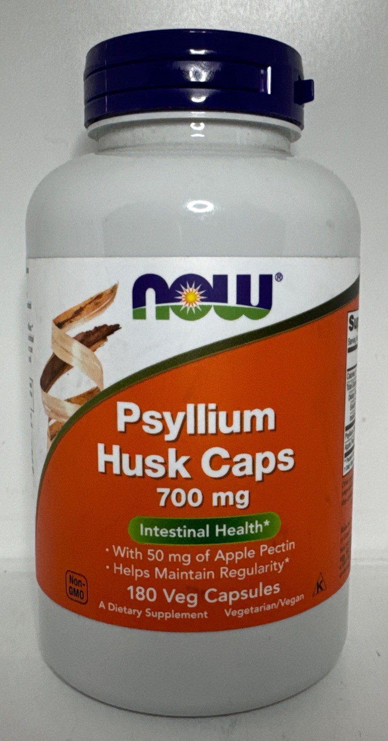 Now Psyllium Husk Caps 700mg 180 Veg Capsules Exp 05/2029-Brand New-US Seller