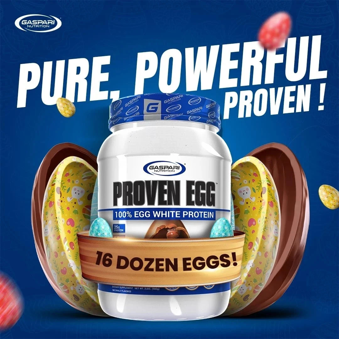 Gaspari Nutrition Proven Egg – 100% Egg White Protein – 25g Protein – Pack of 1
