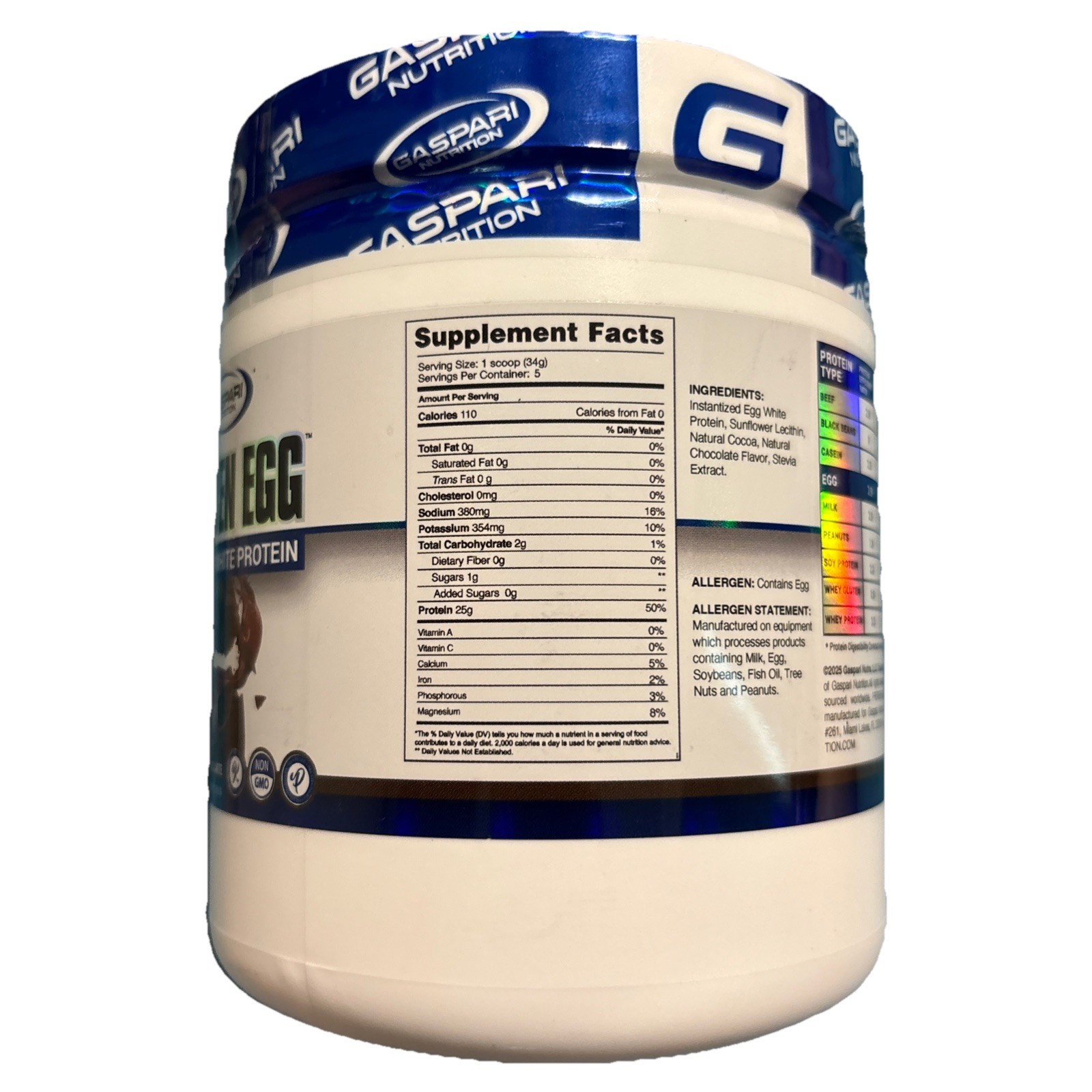 Gaspari Nutrition Proven Egg Protein – 100% Egg White Protein exp 7/2025
