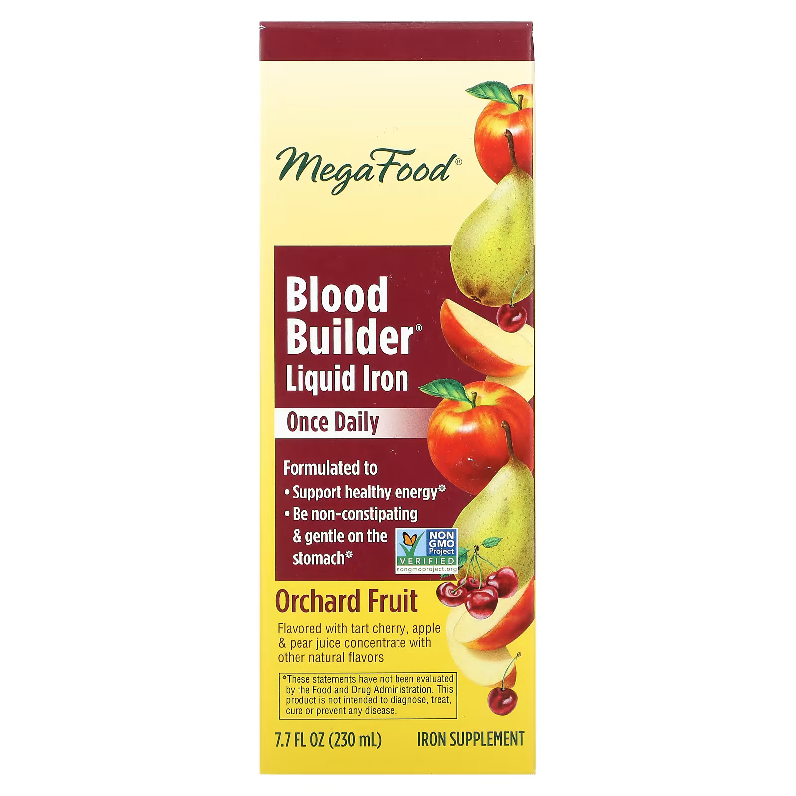 2 X MegaFood, Blood Builder Liquid Iron, Once Daily, Orchard Fruit, -worldwide