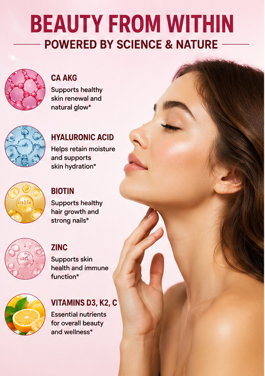 2 Pack CataKor Skin Hair Nails Complex CAKG Hyaluronic Acid Biotin