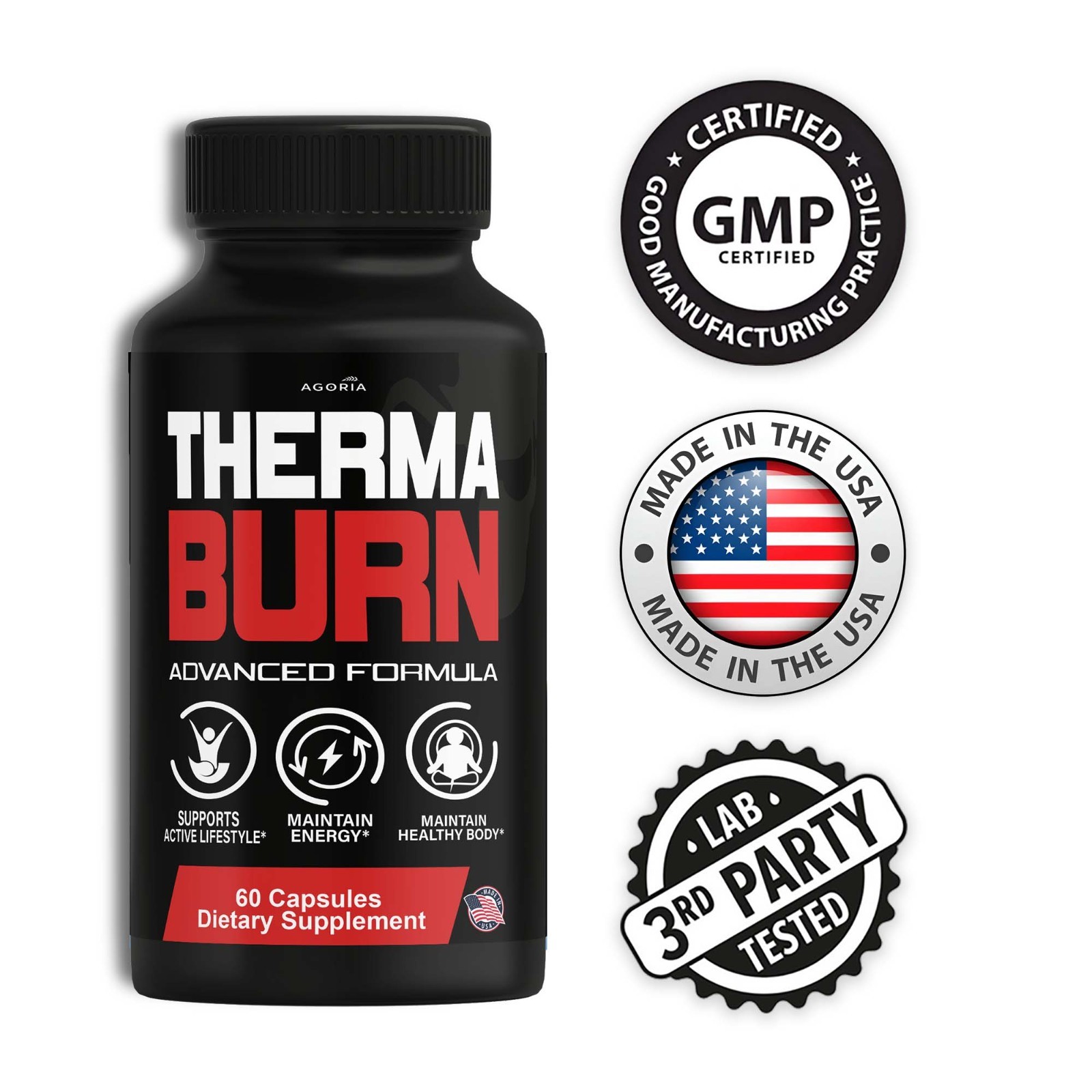 ( 6 Pack )Therma Burn Capsules, ThermaBurn Fat Burner, Metabolism & Weight Loss