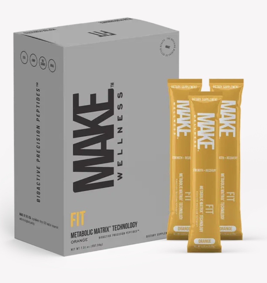 NEW Make Wellness FIT Peptide – 30 Sachet – Orange Flavored