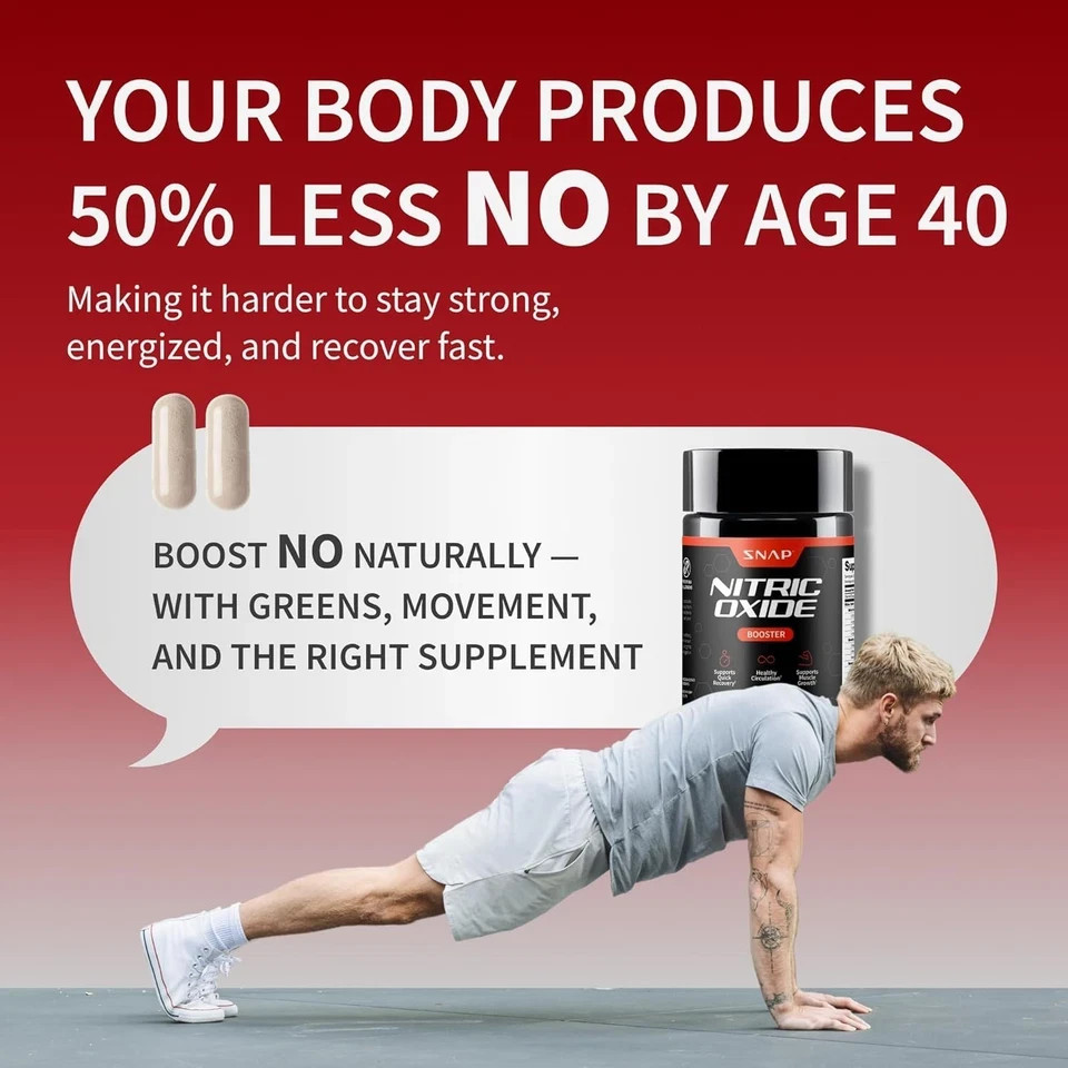 Snap Supplements Nitric Oxide Supplement w/L-Arginine to Supports Energy