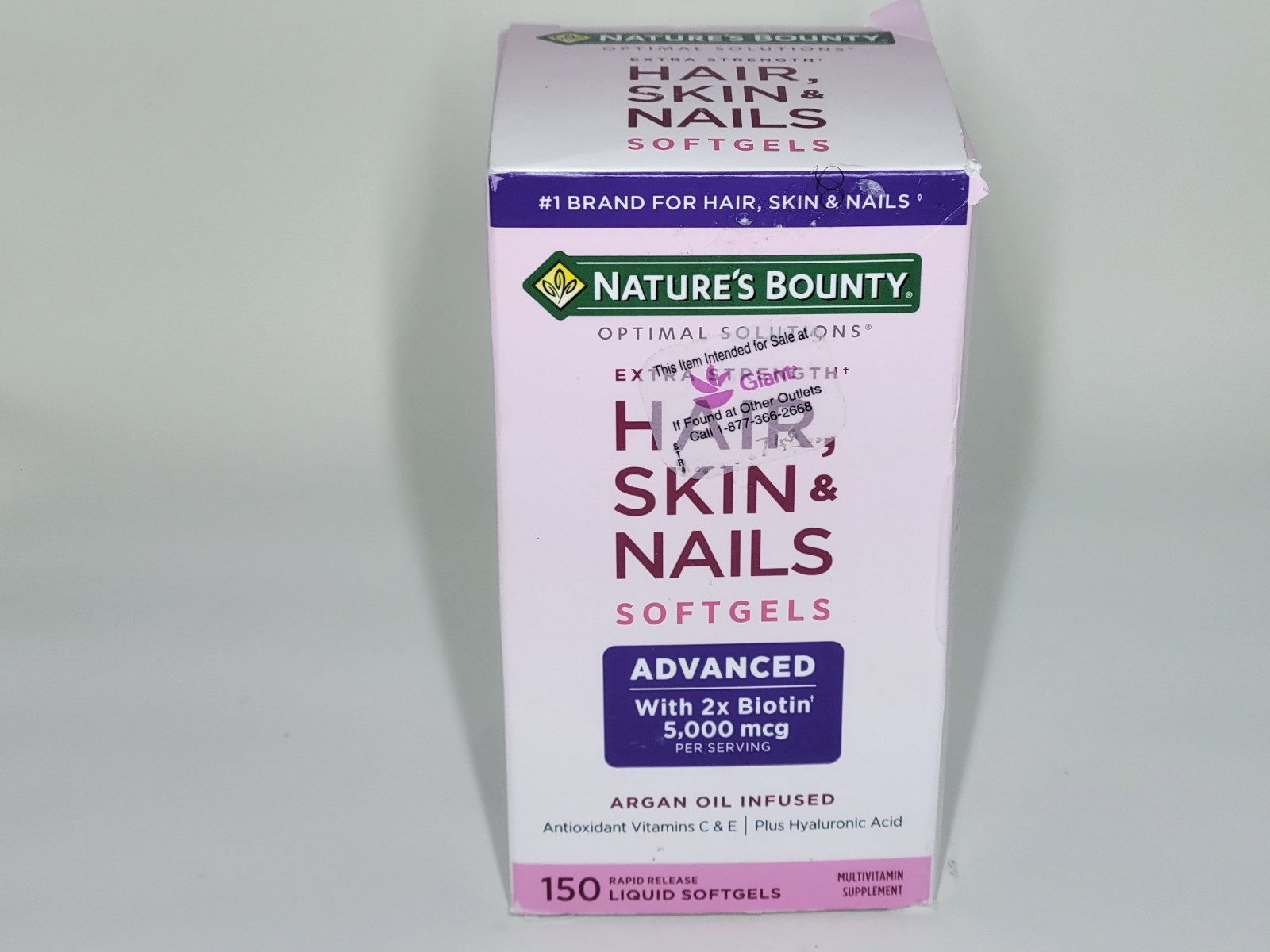 Nature’s Bounty Hair Skin & Nails Extra Strength 150 Count, EXP: OCTOBER 2026