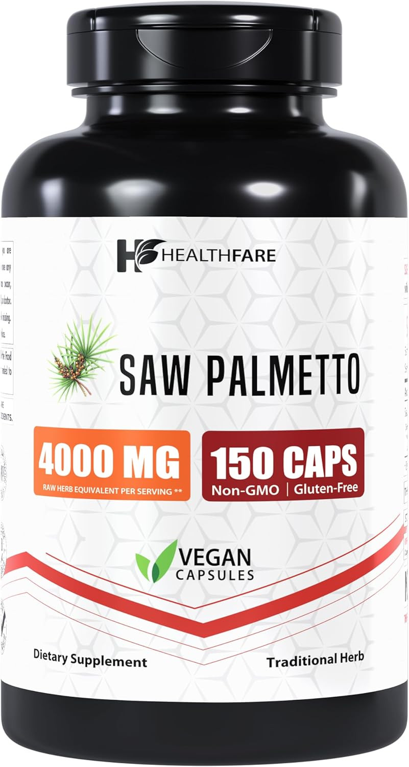 Saw Palmetto Extract, 4000Mg | 150 Capsules | Traditional Herb Supplement | Non-