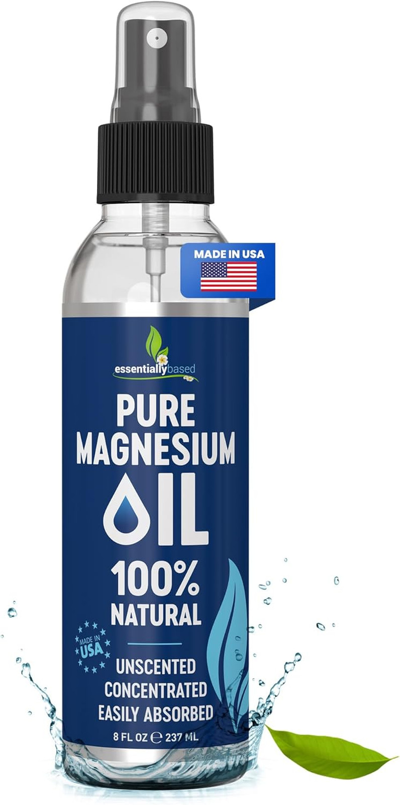 Pure Magnesium Oil Spray 8Oz – Topical Magnesium Spray for Sleep Extra Strength