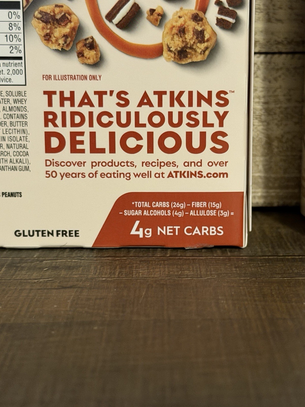 Atkins Protein Bars Cookie Fusion 8 Bars 15g Protein Keto Low Carb 2 Pack