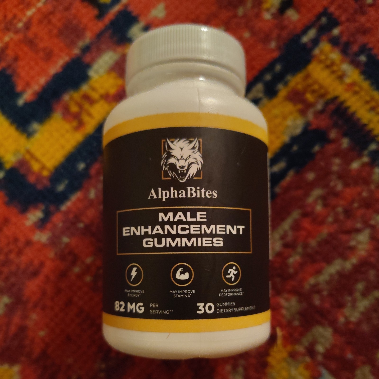 Alpha Bites Male Enhancement Gummies 82mg 30 gummies. EXP 8/2026