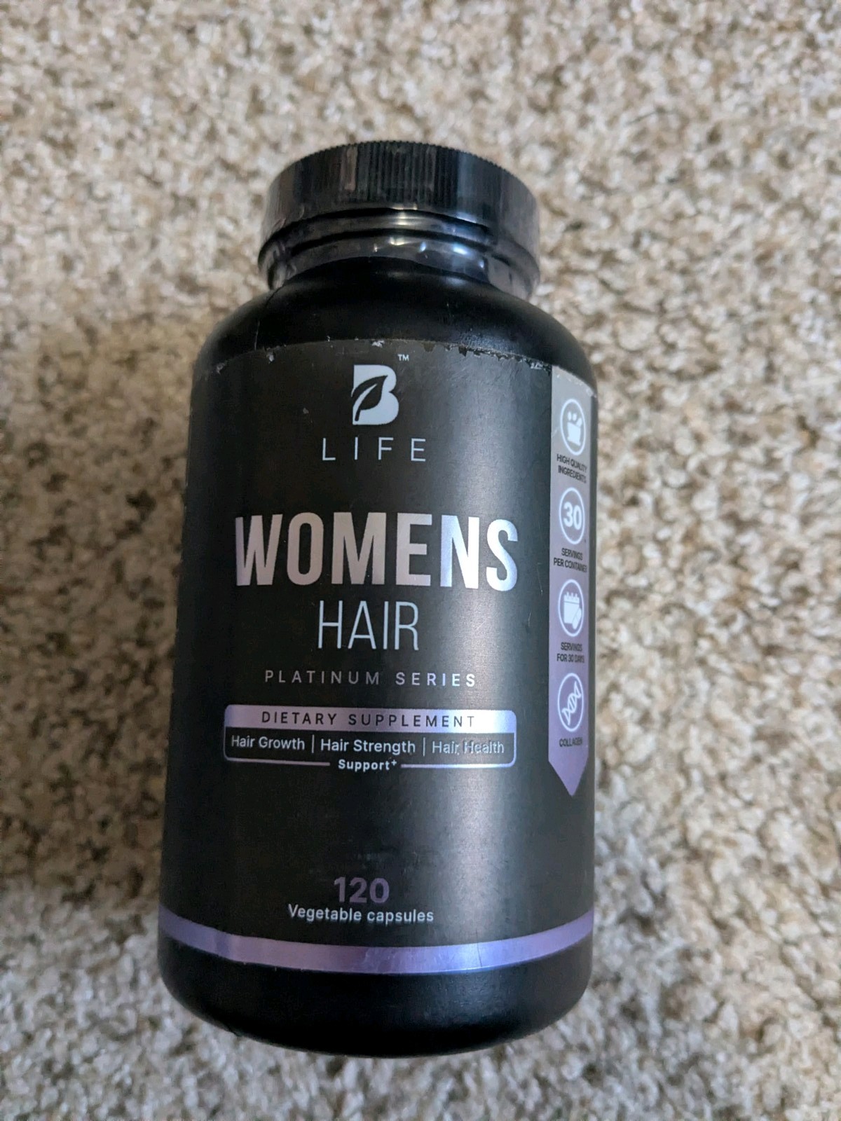 BLife Womens Hair Growth Supplement 1 Month Supply Vitamin Complex 120 Capsules