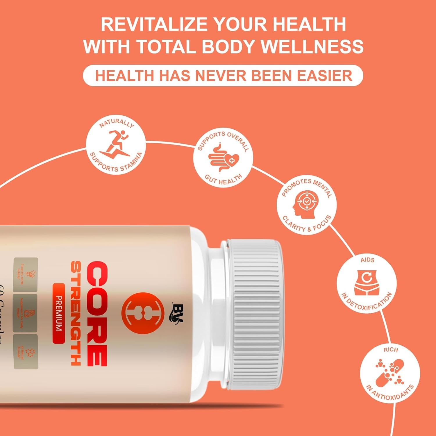 3x Core Strength Premium Supplement Capsules 60 Count Sealed Bottles NEW