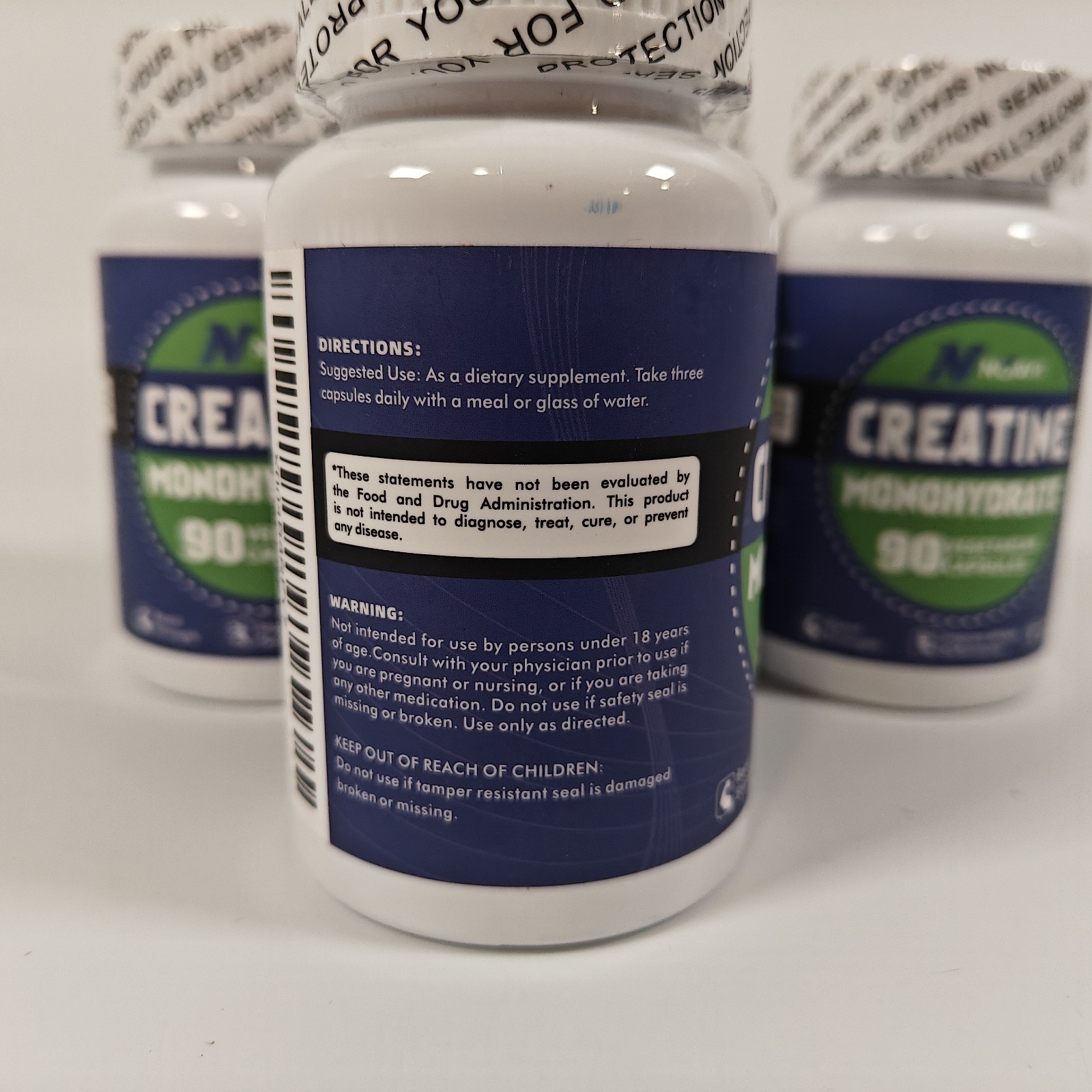 NoavII Creatine Monohydrate Capsules for Muscle Gain 360, 4 pack, 300g Total