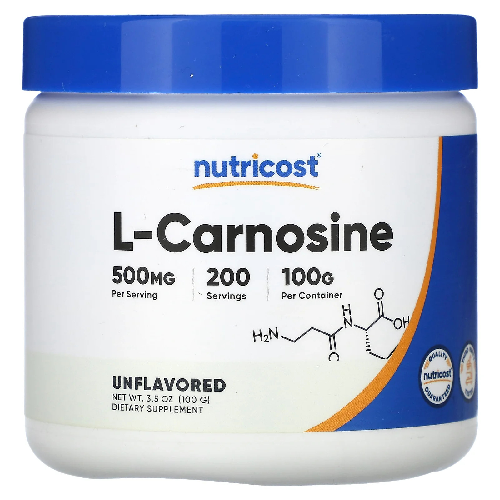 2 X Nutricost, L-Carnosine, Unflavored, 3.5 oz (100 g)