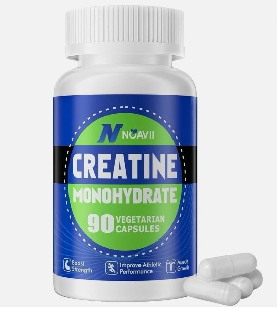 NoavII Creatine Monohydrate 90 Vegetarian Capsules Exp 07/2026 New Sealed Bottle