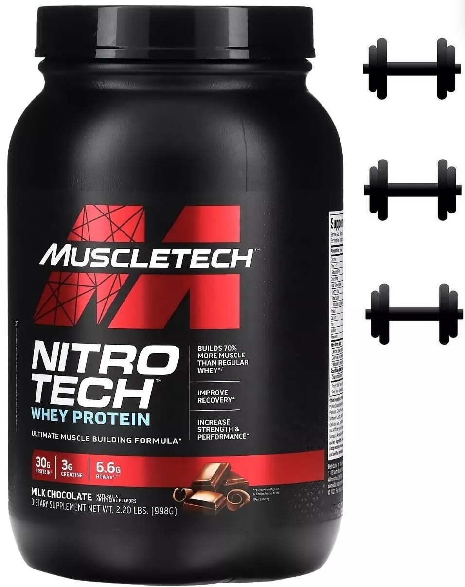 NEW MuscleTech Nitro Tech Whey Protein Milk Chocolate, Strawberry, Vanilla Cream