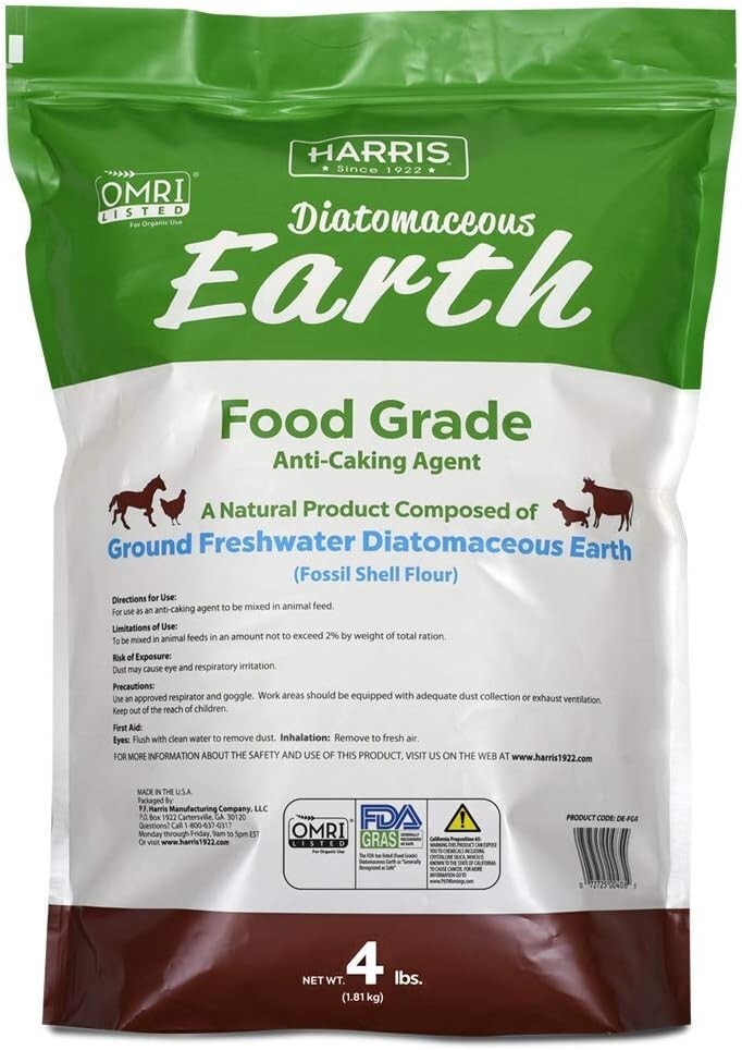 OMRI Listed Food Grade Diatomaceous Earth 4lb – Natural & Versatile Application