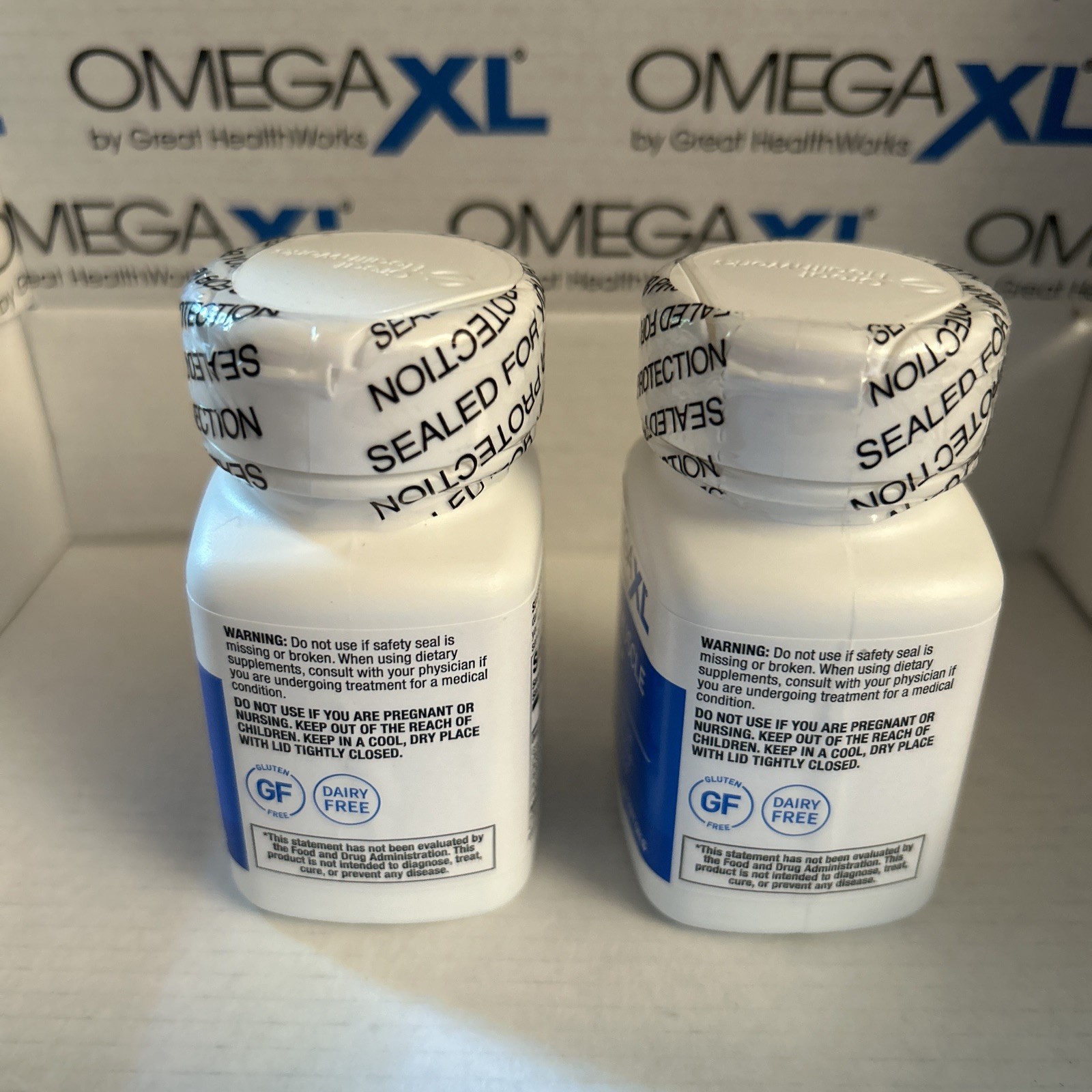 LOT OF 2 Omega XL 60ct (120) Great HealthWorks Joint And Muscle Support Exp 6/26