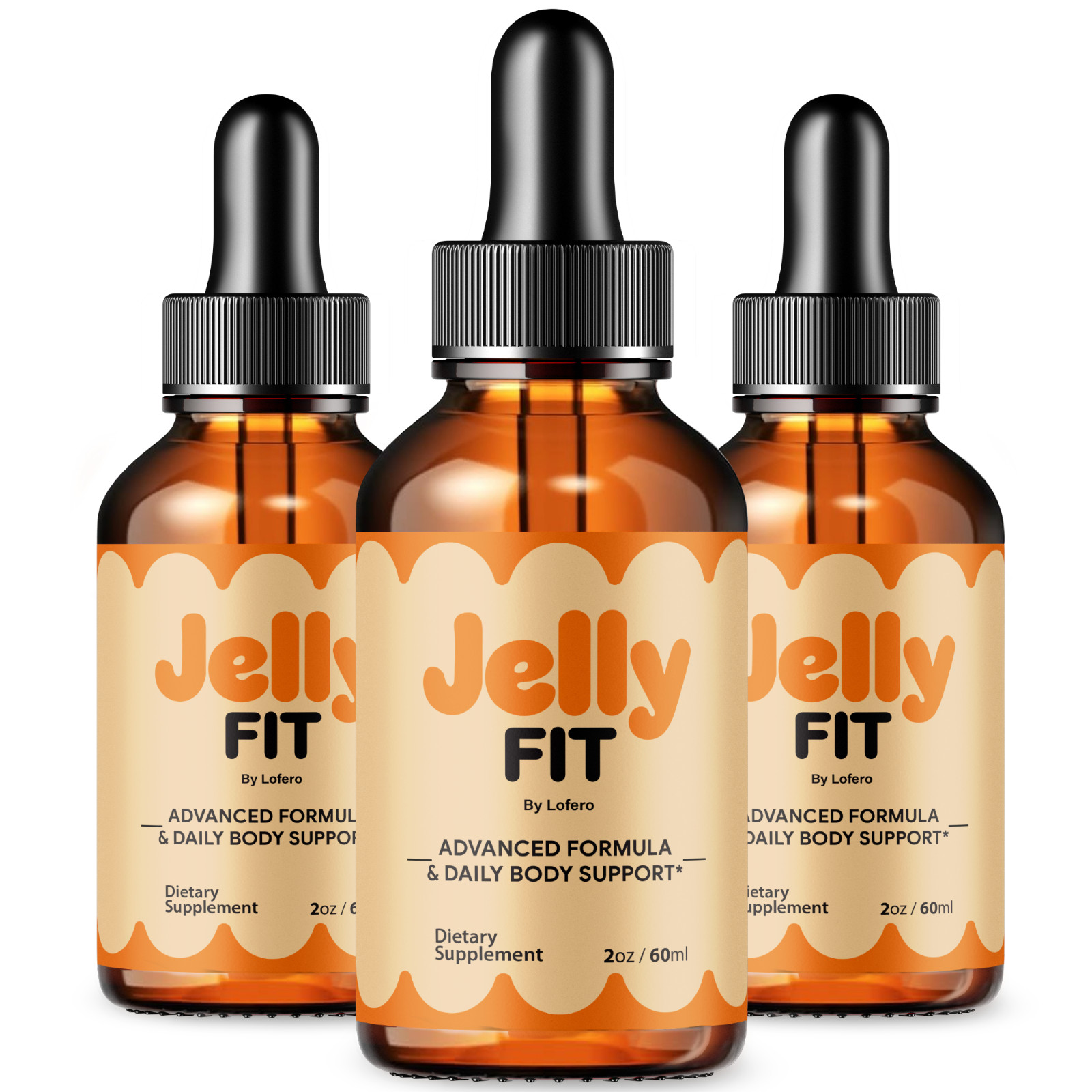 (3 Pack) Jelly Fit Drops For Weight Loss JellyFit Metabolism Support (6 oz)