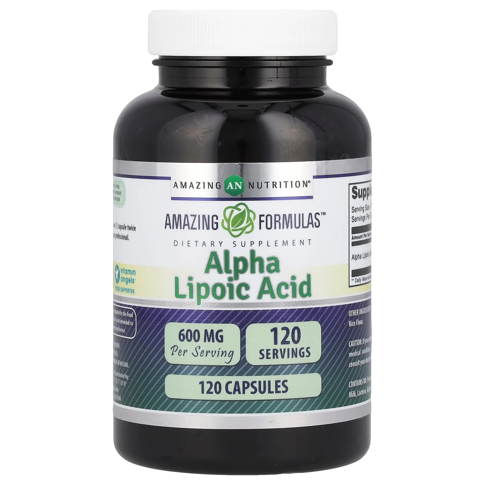 2 X Amazing Nutrition, Alpha Lipoic Acid, 600 mg, 120 Capsules