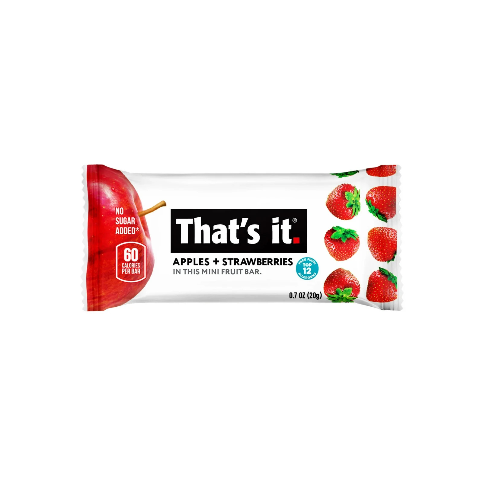 That’s it. Gluten-Free Soft & Chewy Apple + Strawberry Ready-to-Eat Fruit Bars,