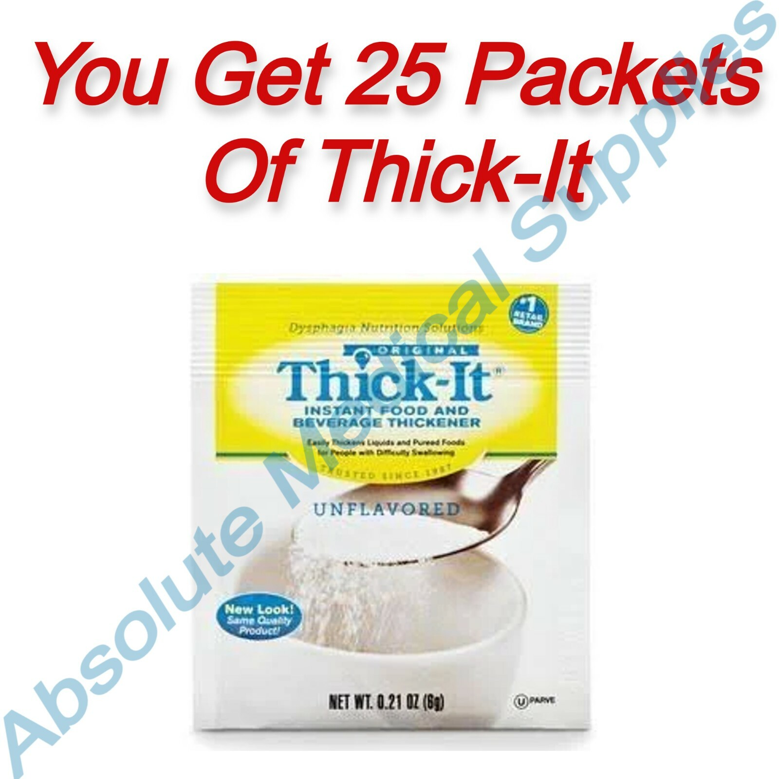 *25-Packs* Thick-It Original Food & Beverage Thickener Unflavored 0.21 Oz J589