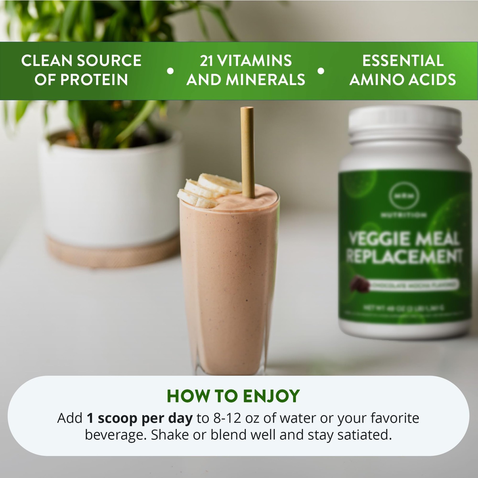 MRM Nutrition Veggie Meal Replacement Protein – 48 Ounce (Pack of 1)
