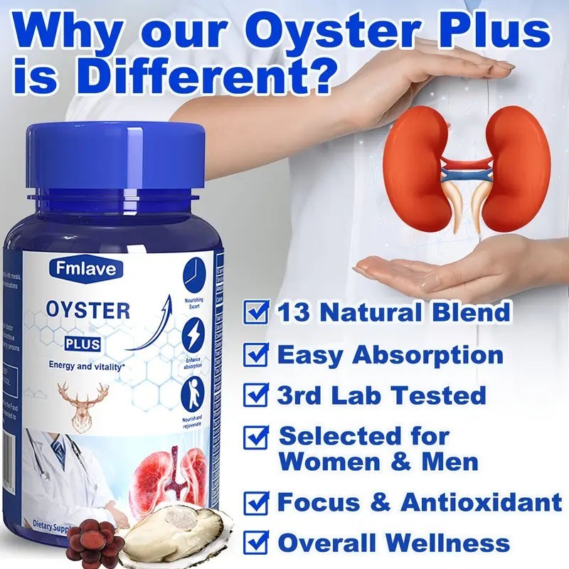 Oyster Antler Plus Supplement, Supports Energy and Vitality with Oyster Extract