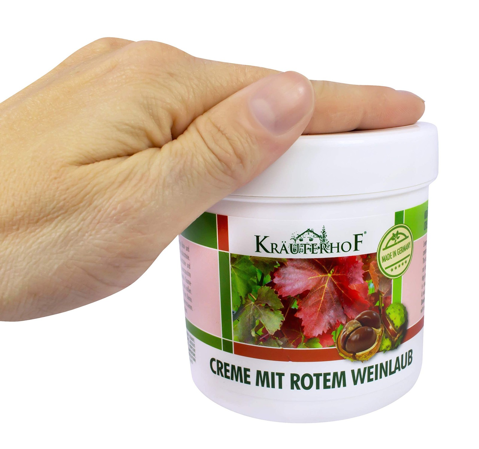 Krauterhof Horse Chestnut & Red Vine Cream for 8.5 Fl Oz (Pack of 1), red