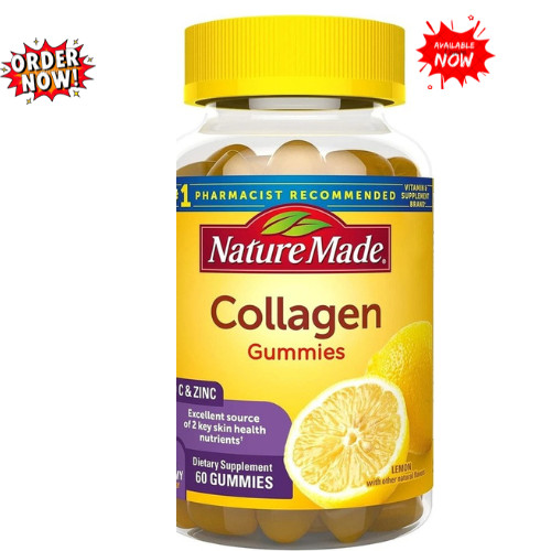 Nature Made Collagen with Vitamin C, Zinc & Biotin Dietary Supplement 60 Gummies