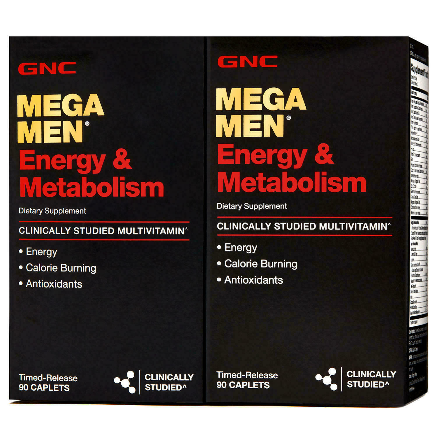 GNC Mega Men MultiVitamin Energy and Metabolism Mental Focus 180 Tablets