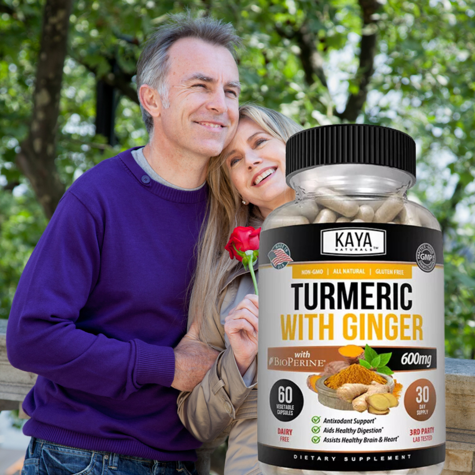 (2 Pack) Turmeric Curcumin with Ginger + Black Pepper, Joint Pain Maxx Strength