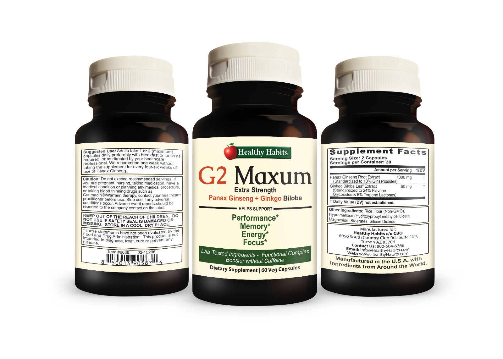 Healthy Habits G2 Maxum – Bottled – 60 Veg Capsules