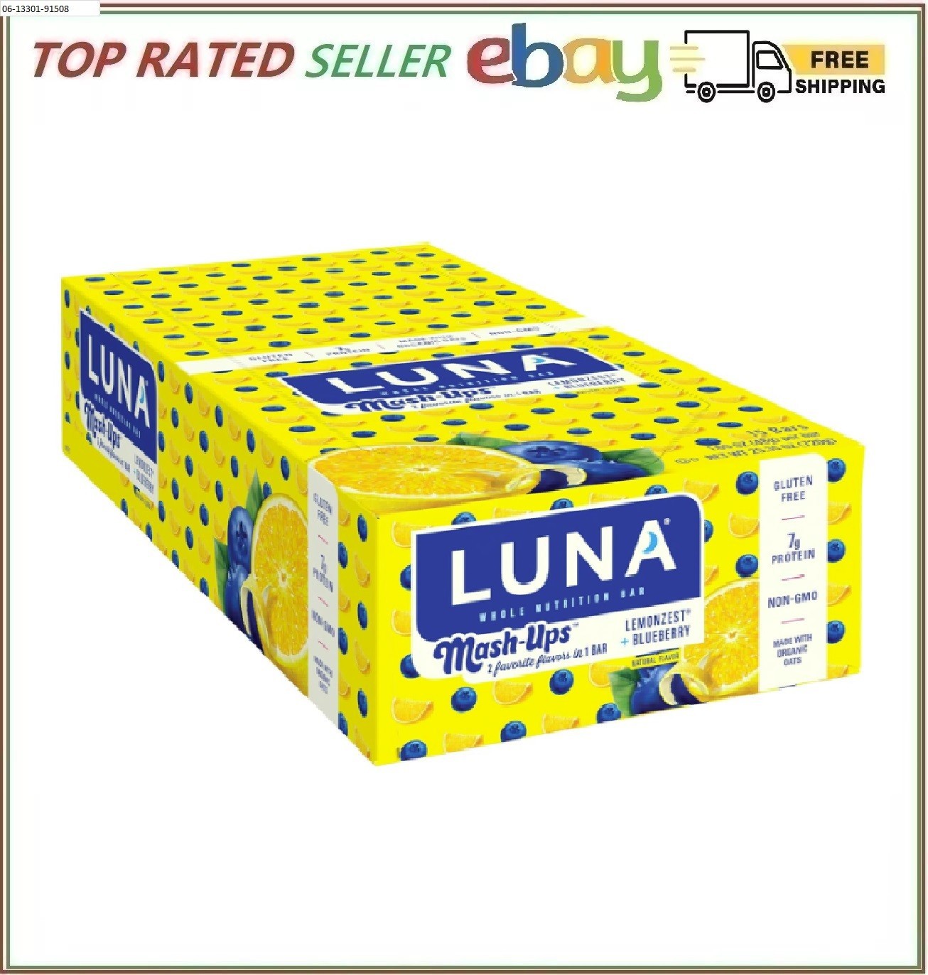 Clif Luna Bar Lemon Zest Box of 15 – GLUTEN FREE!! GUARANTEED FRESH!!