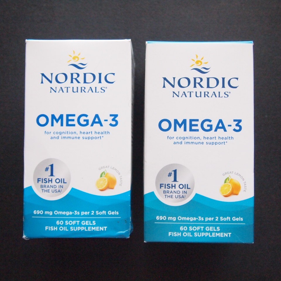 LOT of 2 NORDIC Naturals OMEGA-3 Fish Oil Supplement 120 ct (EXP 2027 & 2028)